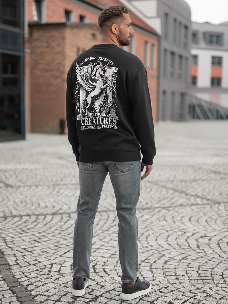 Pánská Mikina Černá OZONEE JS/65B3919/3