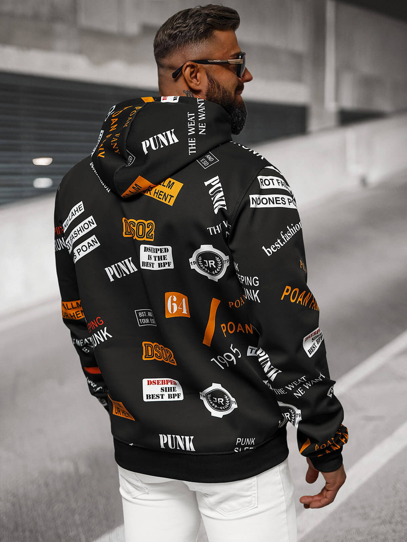 Pánská Mikina Černá OZONEE JS/8B1250/3