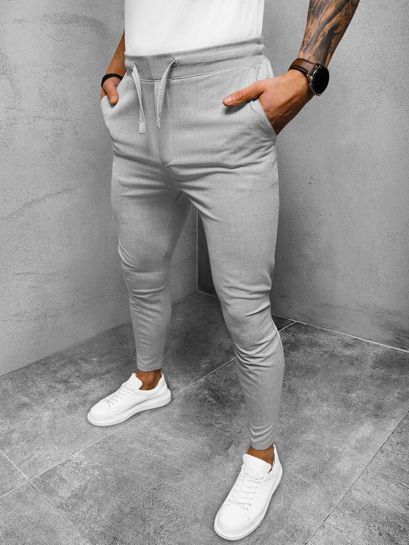 Pánské Chino Kalhoty Šedé OZONEE DJ/2298/22