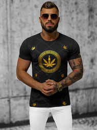 Pánské Tričko Černé OZONEE O/T130/3Z