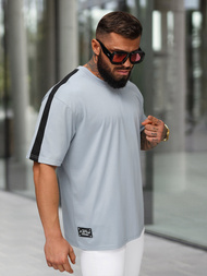 Pánské Tričko Světle-Modrá OZONEE O/QQ1195