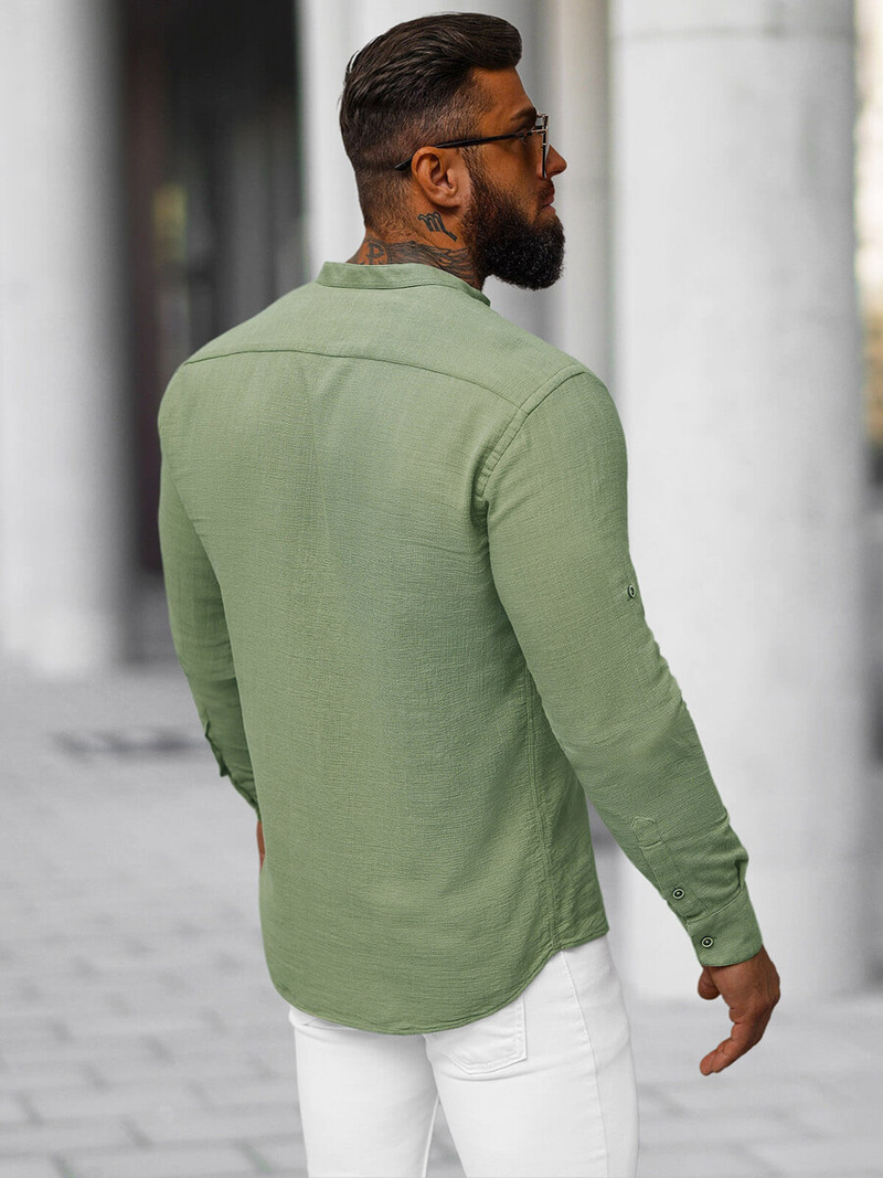 Pánská Košile Khaki OZONEE O/V114