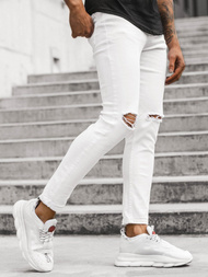 Pánské Džíny Bílé OZONEE DP/586/R2