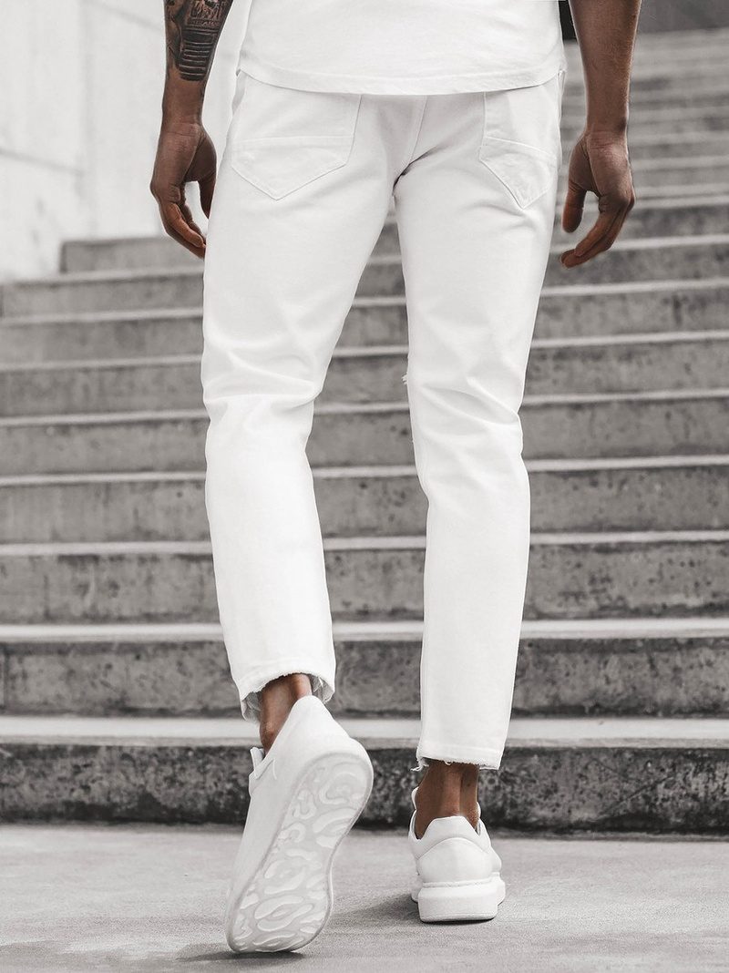 Pánské Džíny Bílé OZONEE B/55082