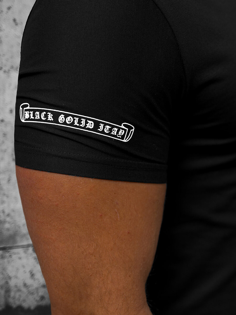 Pánské Tričko Černé OZONEE NB/MT3044