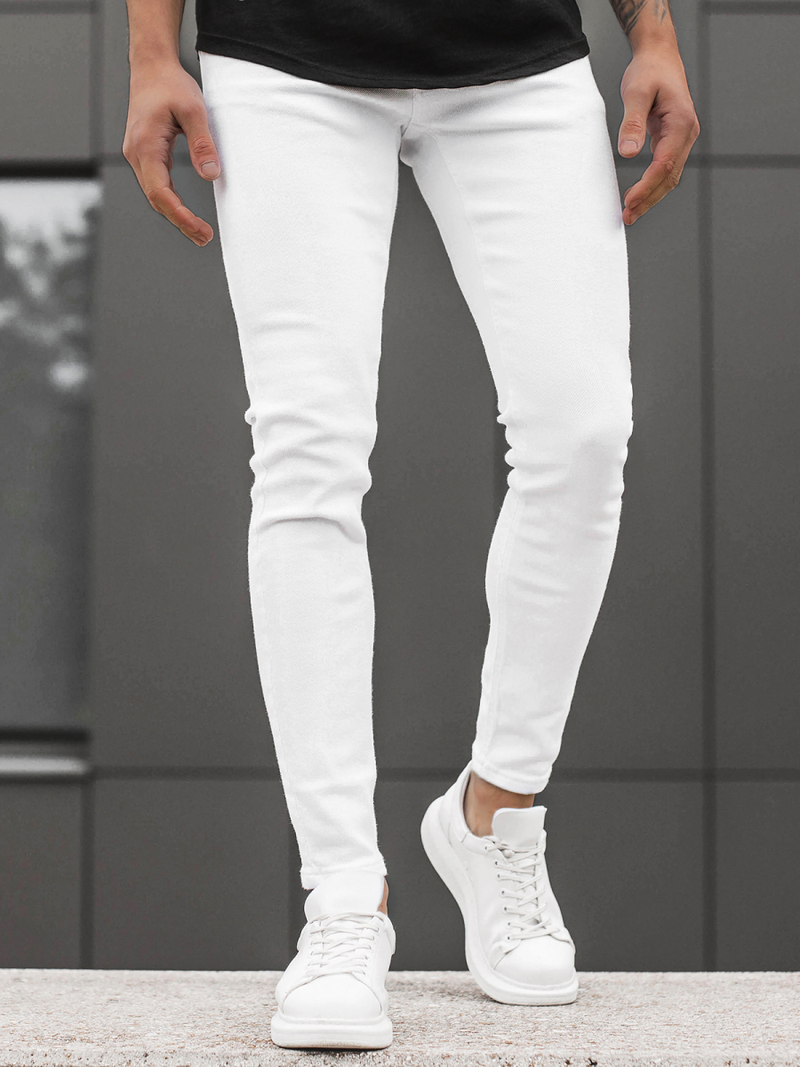 Pánské Džíny Bílé OZONEE DR/2062