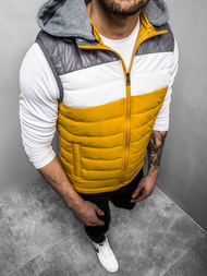 Pánská Vesta Žlutá OZONEE N/6105Z