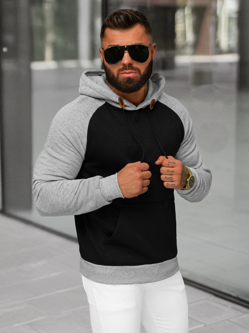 Pánská Mikina Černá OZONEE JS/8B157/3B