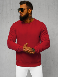 Pánská Mikina tmavě červená OZONEE JS/2001-10Z