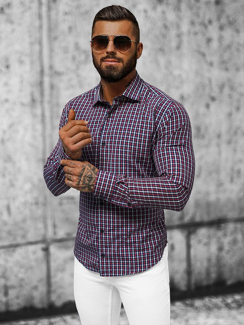 Pánská Košile Barevné OZONEE O/0722Z