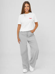 Dámské Tričko Bílé OZONEE JS/R61658