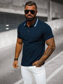 Pánské Polo Tričko Námořnická Modřá OZONEE O/DA719