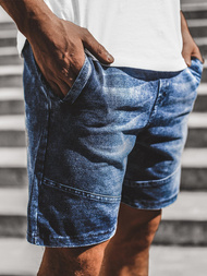 Pánské džínové kraťasy Modré OZONEE JS/KK116