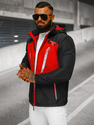 Pánská softshellová Bunda Černo-Červená OZONEE JS/HH022/1C