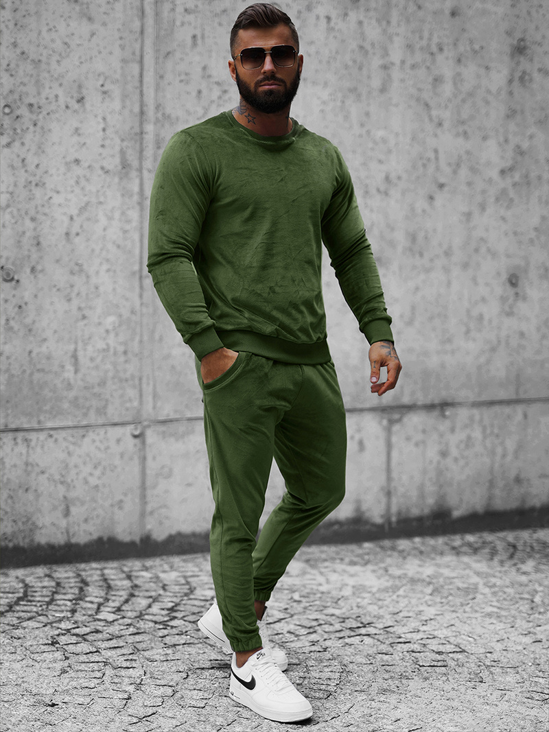 Pánská Tepláková Souprava Khaki OZONEE O/12138