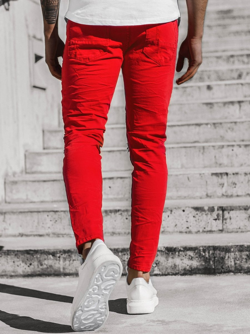 Pánské Džíny Červené OZONEE T/82015