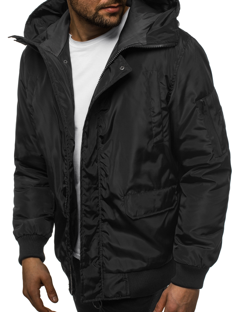 Pánská Bunda Černá OZONEE JS/2019005