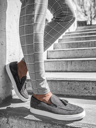 Pánské Boty Slip-On Šedé TAM/475