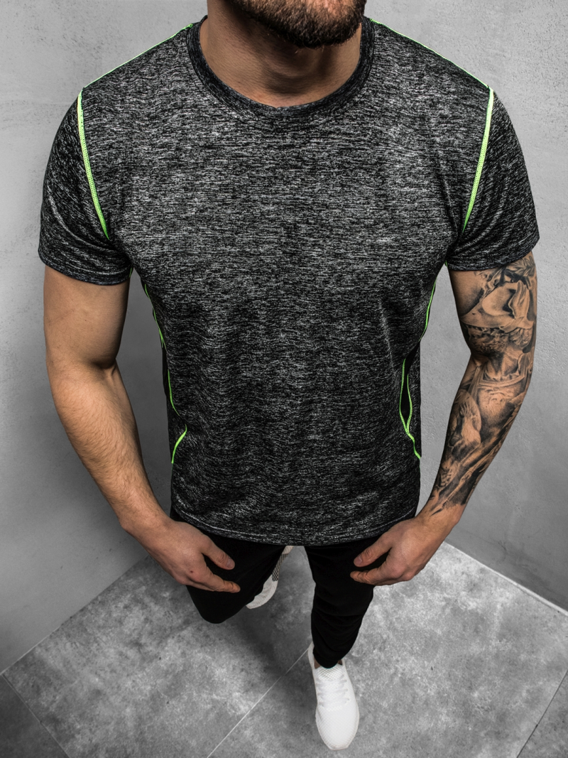 Pánské Tričko Grafitové OZONEE JS/KS2104Z