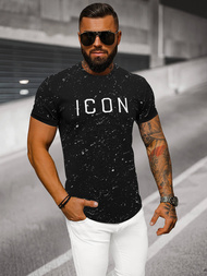 Pánské Tričko Černé OZONEE O/P1289Z