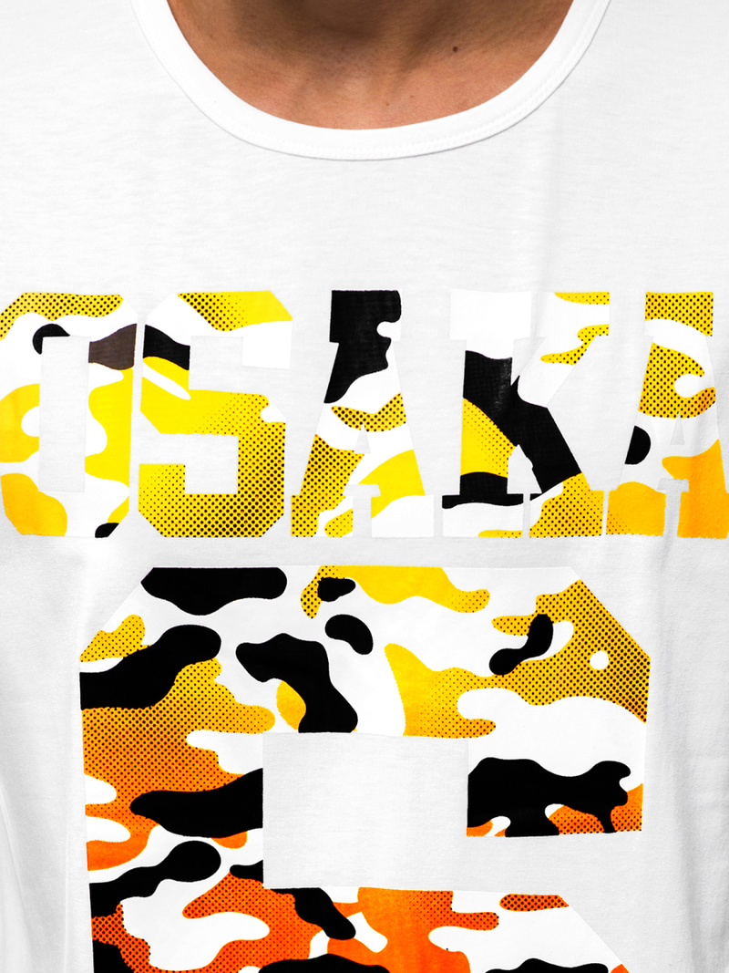 Pánské Tričko Bílé OZONEE JS/KS1958Z