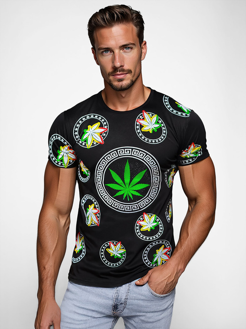 Pánské Tričko Černé OZONEE O/T135/3Z