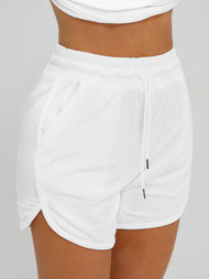 Dámská velurová tepláková souprava bílé OZONEE JS/35C1717/1