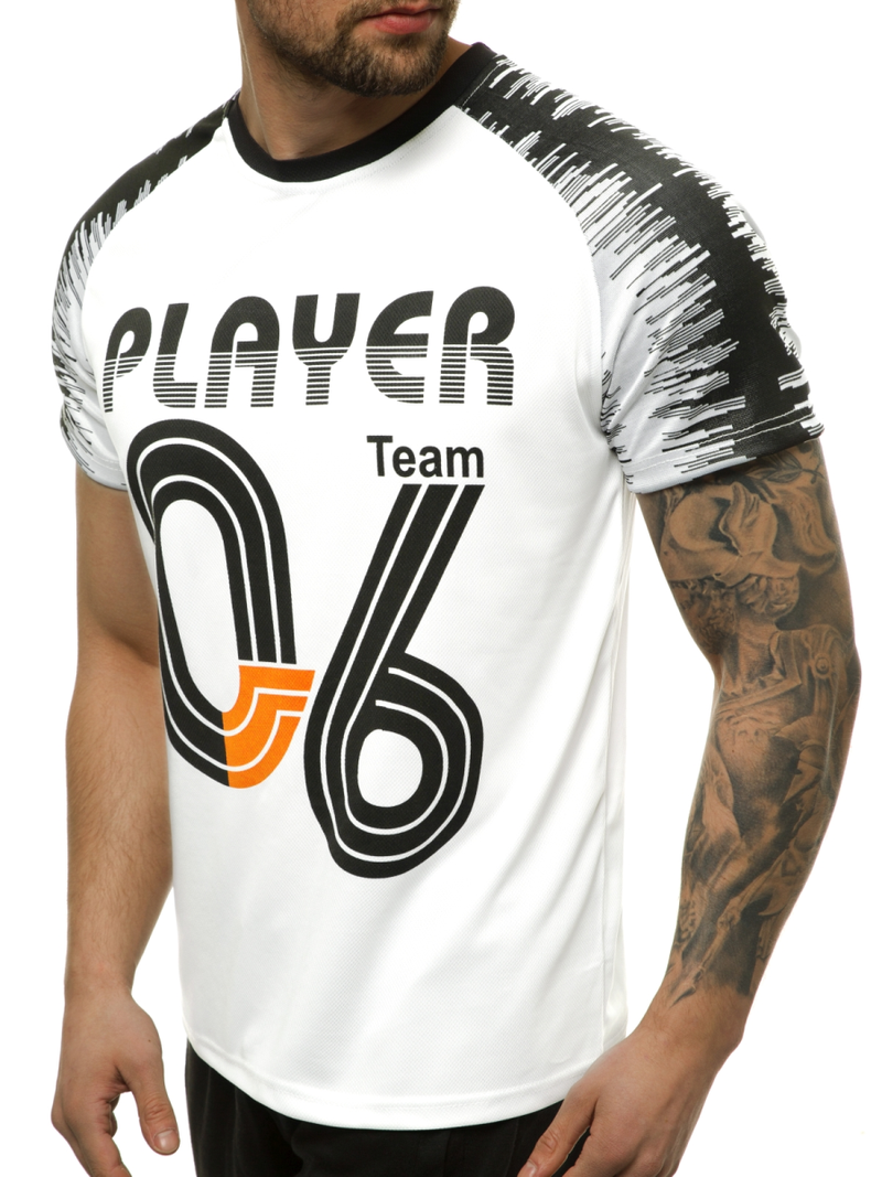 Pánské Tričko Bílé OZONEE JS/KS2065