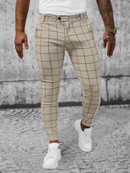 Pánské Chino Kalhoty Béžové OZONEE O/P4009