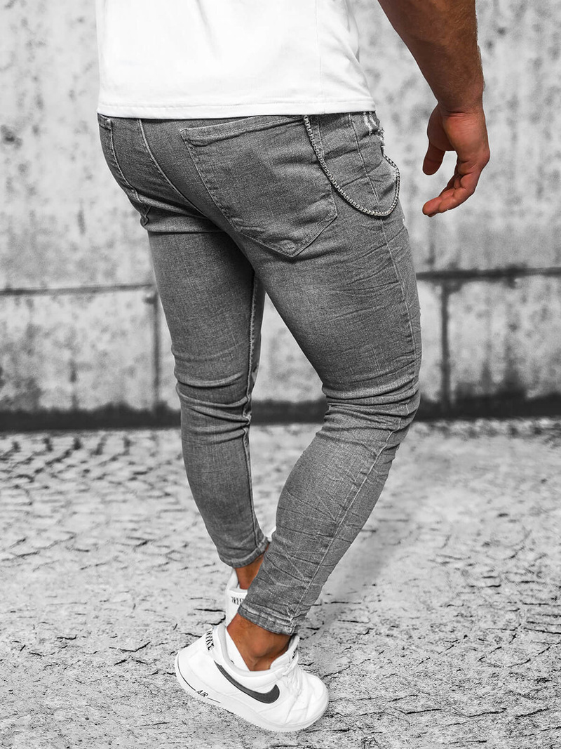 Pánské Džíny Grafitové OZONEE O/MB459