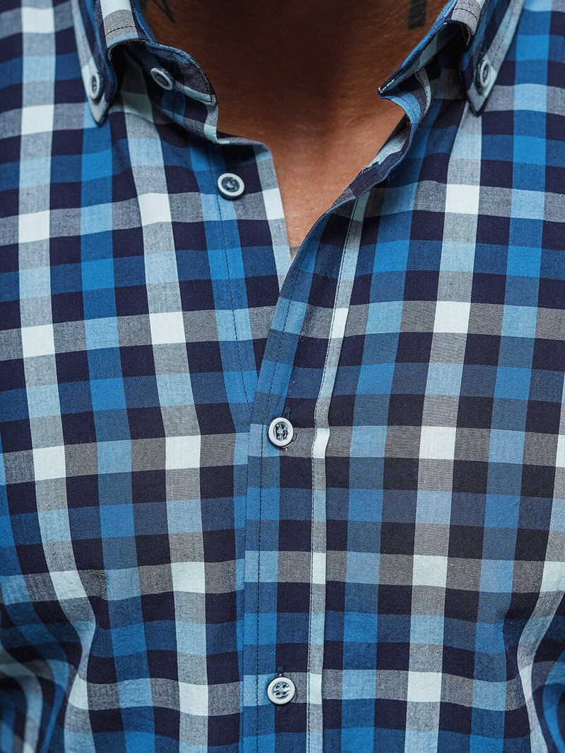 Pánská Košile Námořnická Modřá OZONEE O/V97