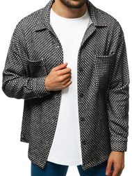 Pánská Košile Černobílá OZONEE MACH/G807Z