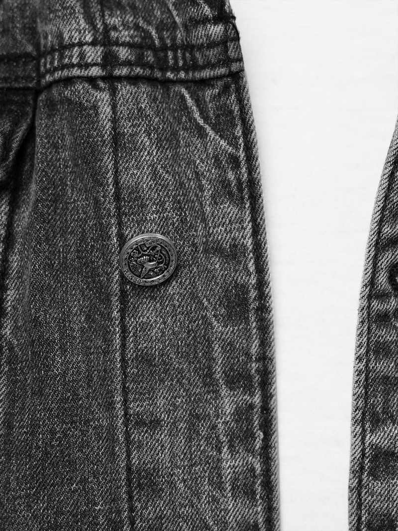 Pánská Džínová Bunda Černá OZONEE NB/MJ505N