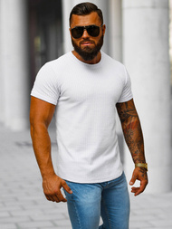 Pánské Tričko Bílé OZONEE O/7766T