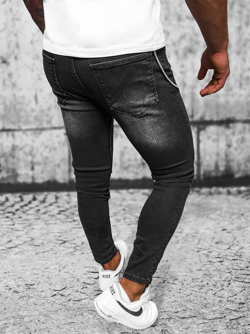 Pánské Džíny Černé OZONEE O/MB465