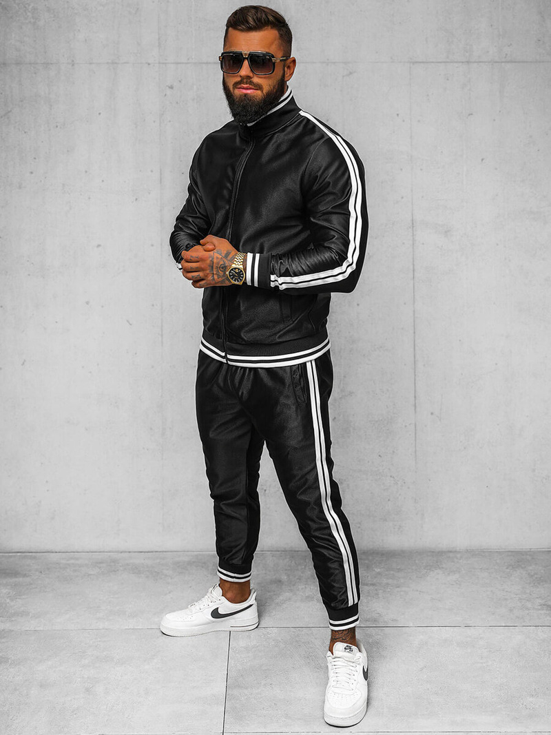 Pánská Tepláková Souprava Černá OZONEE O/3C103/9