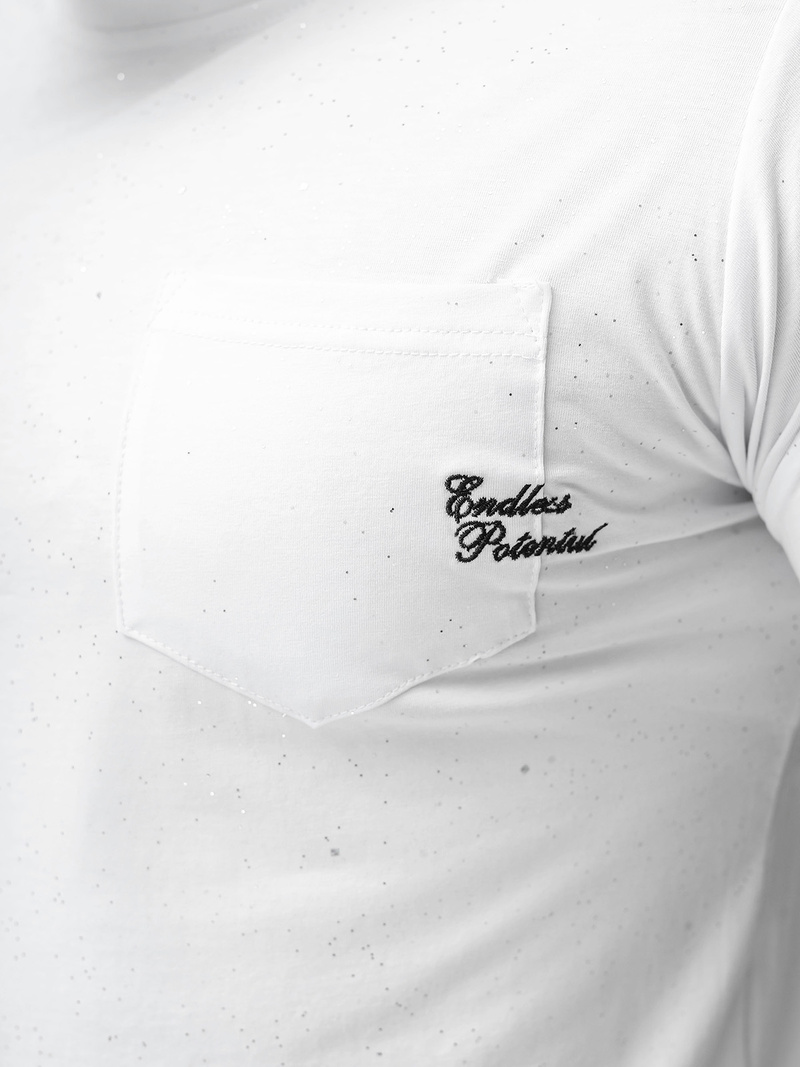 Pánské Tričko Bílé OZONEE O/QQ1387