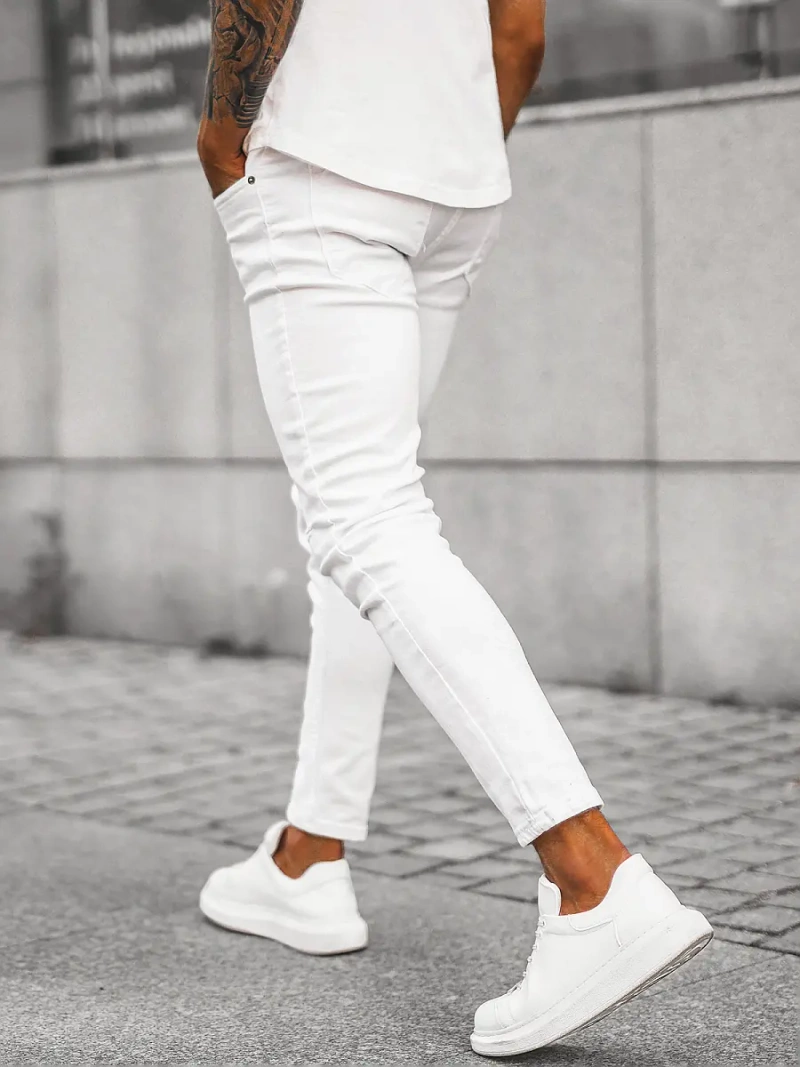 Pánské Džíny Bílé OZONEE E/5391/01Z