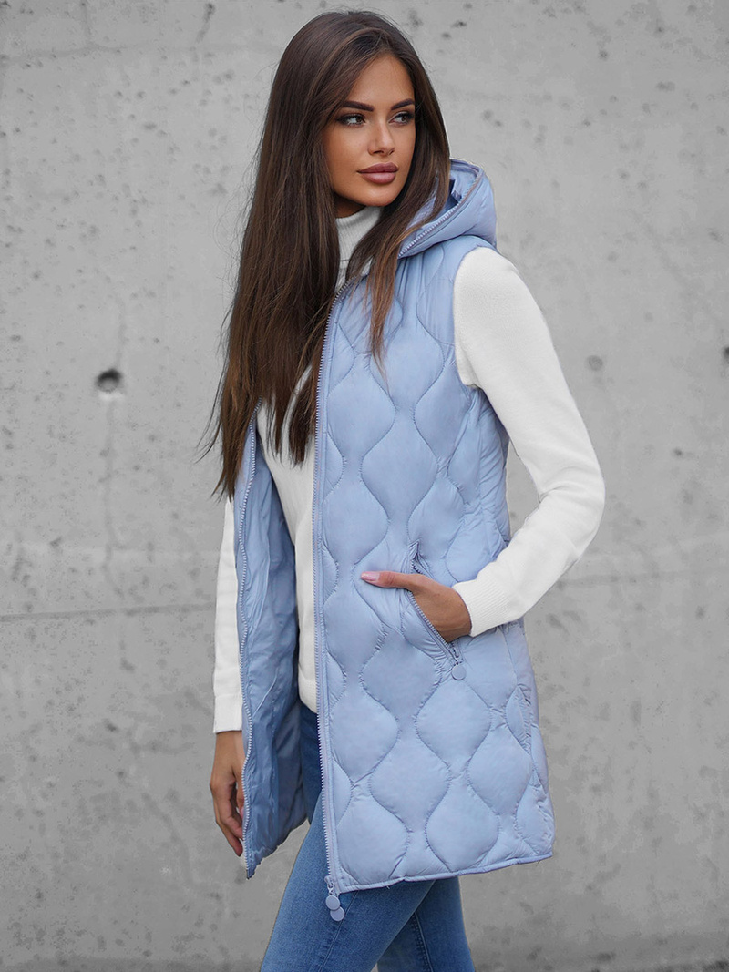 Dámská Vesta Světle-Modrá OZONEE O/H928/101Z