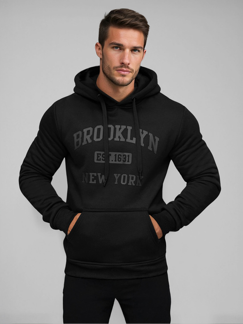 Pánská Mikina Černá OZONEE JS/8B1350/3Z