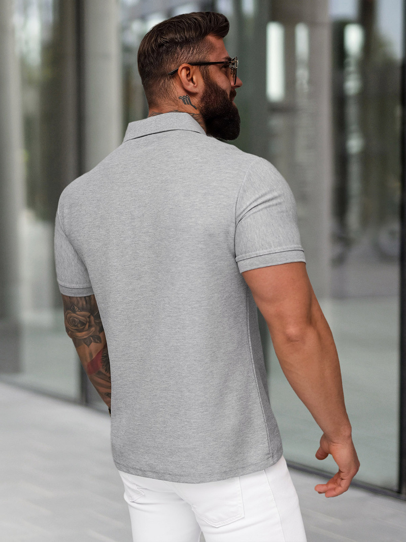 Pánské Polo Tričko Šedá OZONEE NB/MT3142