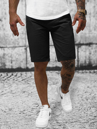 Pánské Chino Kraťasy Černé OZONEE T/XX160085/1Z