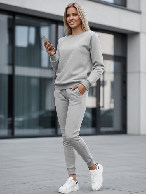 Dámská dvoudílná tepláková souprava Šedý OZONEE JS/CKW01