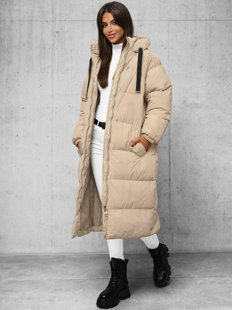 Dámská Bunda Béžová OZONEE JS/5M3163/62Z