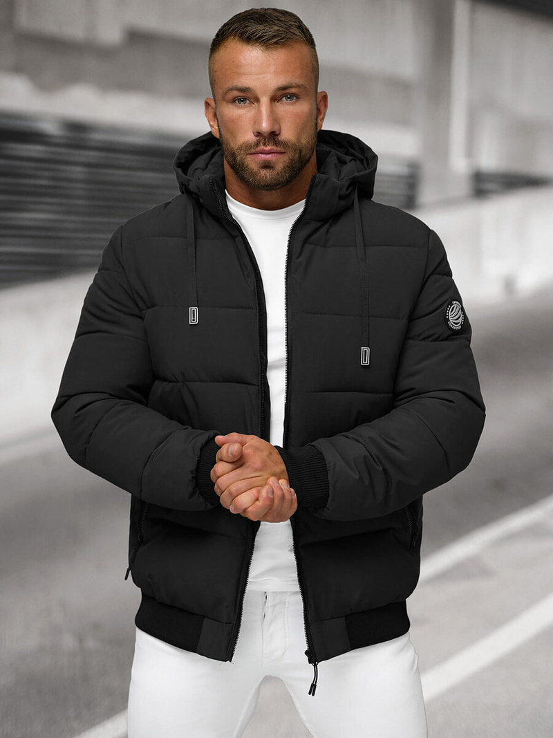 Pánská Zimní Bunda Černá OZONEE JS/31M5023/392