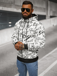 Pánská Mikina Bílá OZONEE JS/8B1175/1