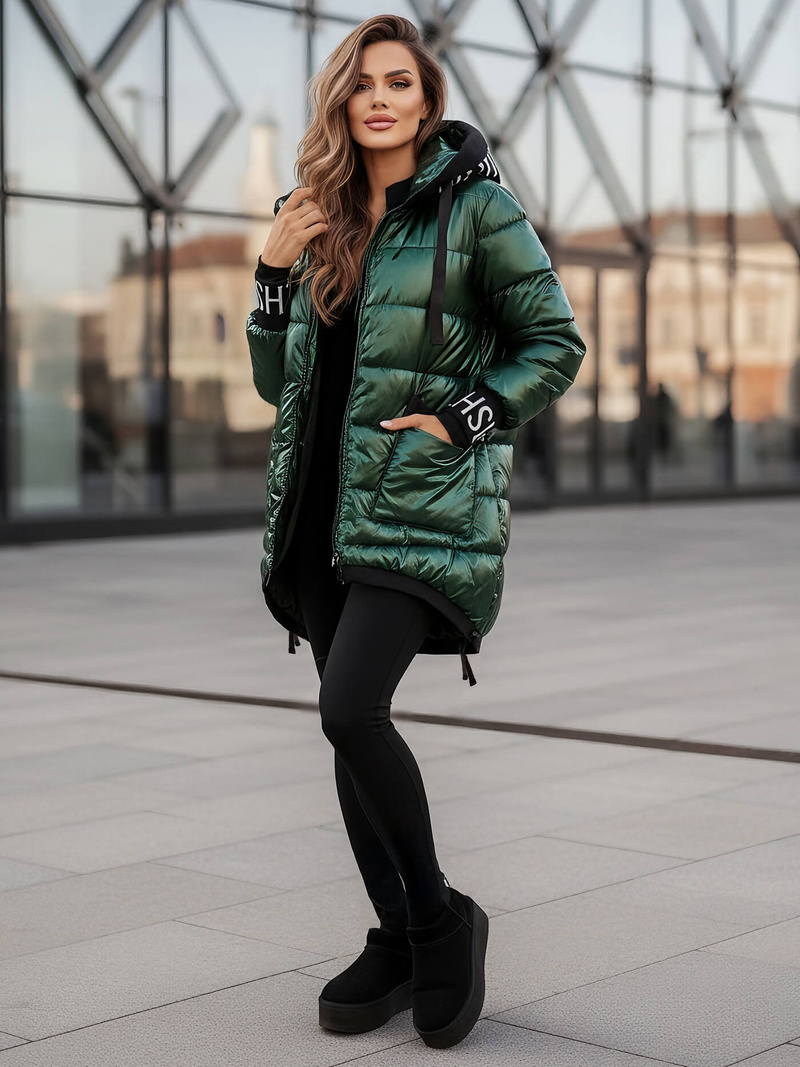 Dámská Bunda Zelené OZONEE JS/5M3188/238Z