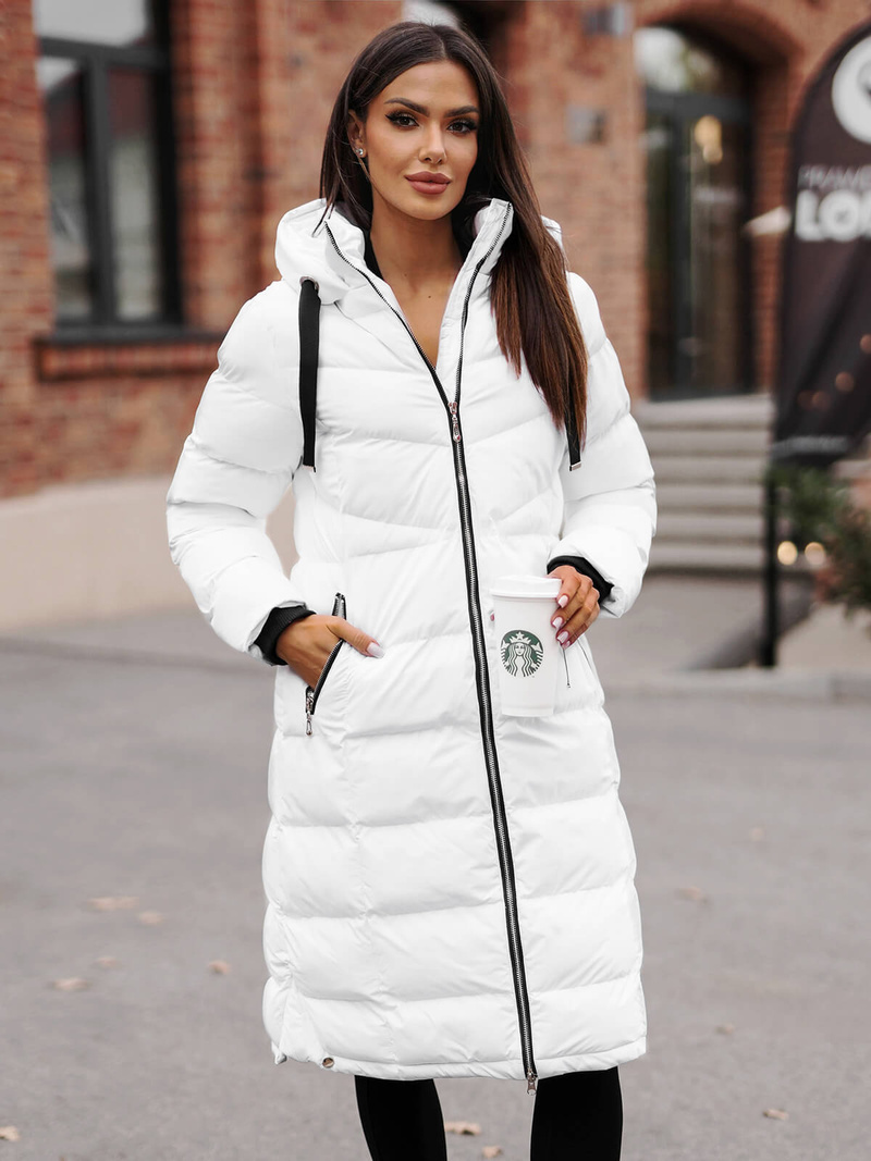 Dámská Bunda Bílá OZONEE JS/M736/281Z