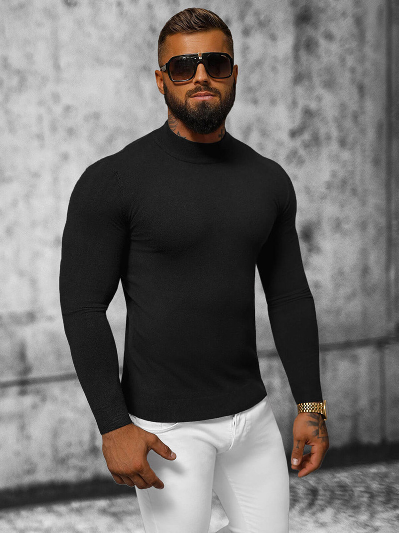 Pánský Svetr Černý OZONEE NB/MMB603/4Z