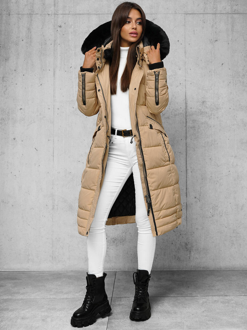 Dámská Bunda Béžová OZONEE O/W377